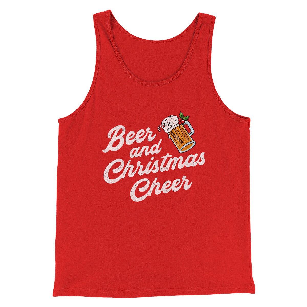 Beer And Christmas Cheer Men/Unisex Tank Top