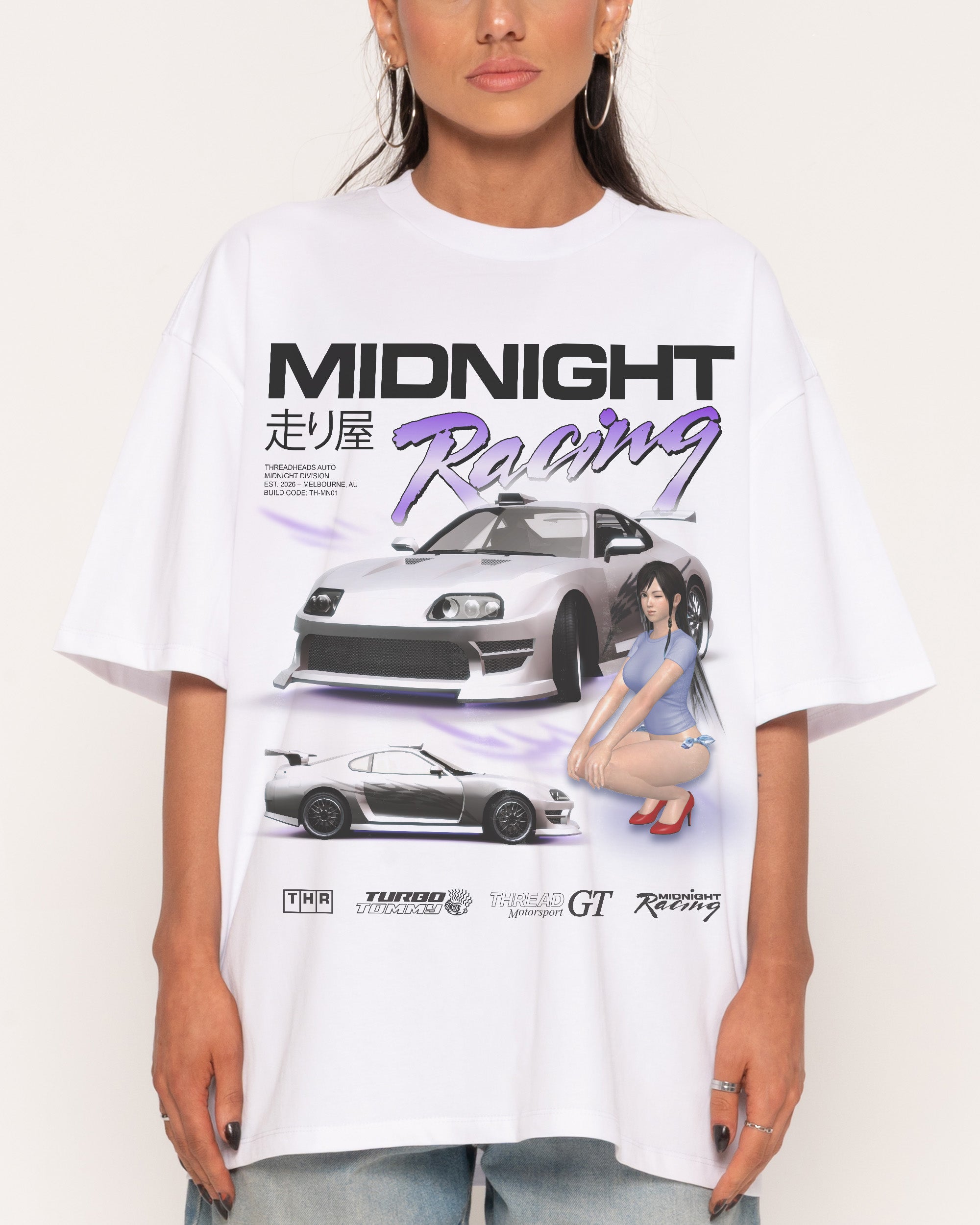 Midnight Racing Oversized Tee