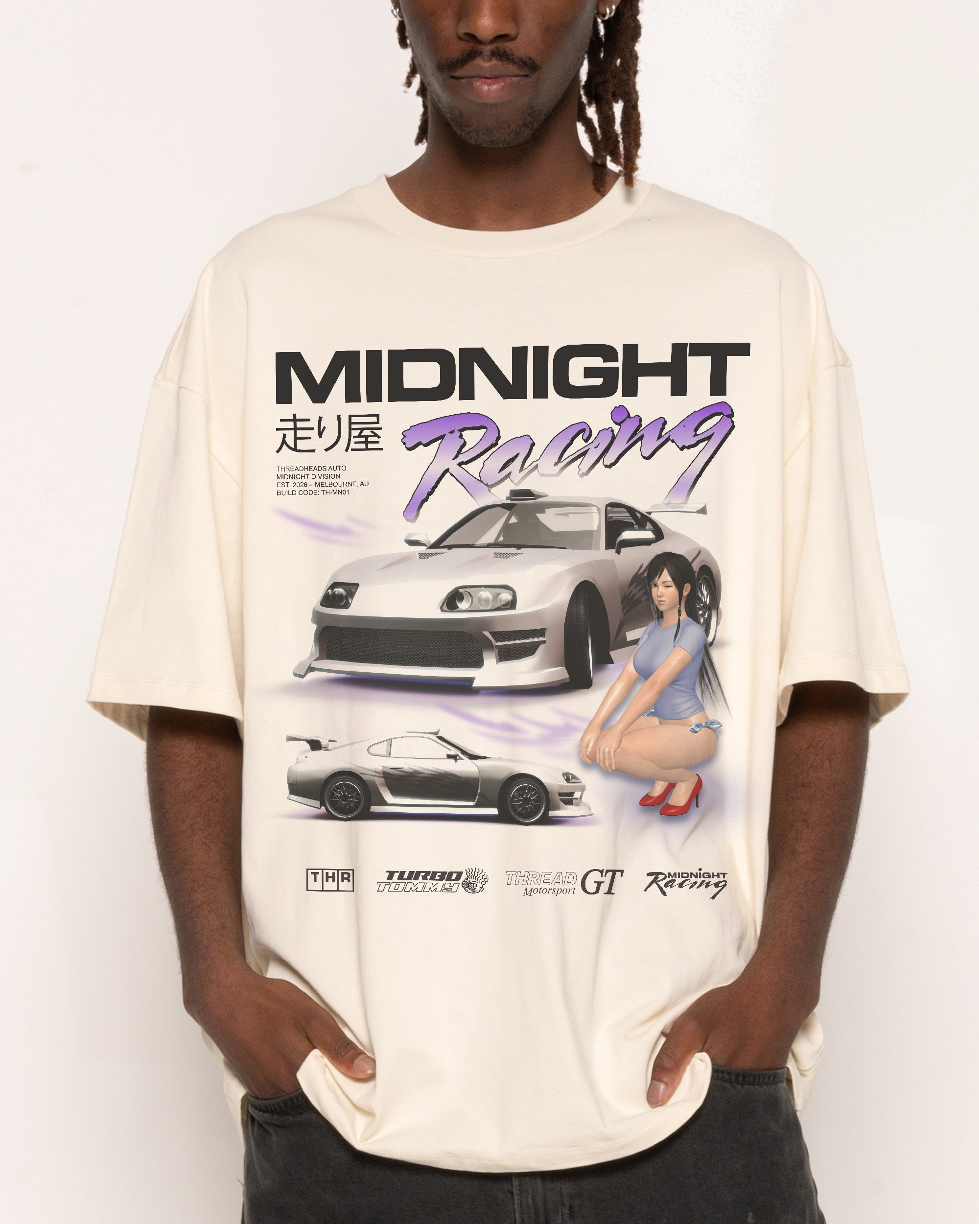 Midnight Racing Oversized Tee
