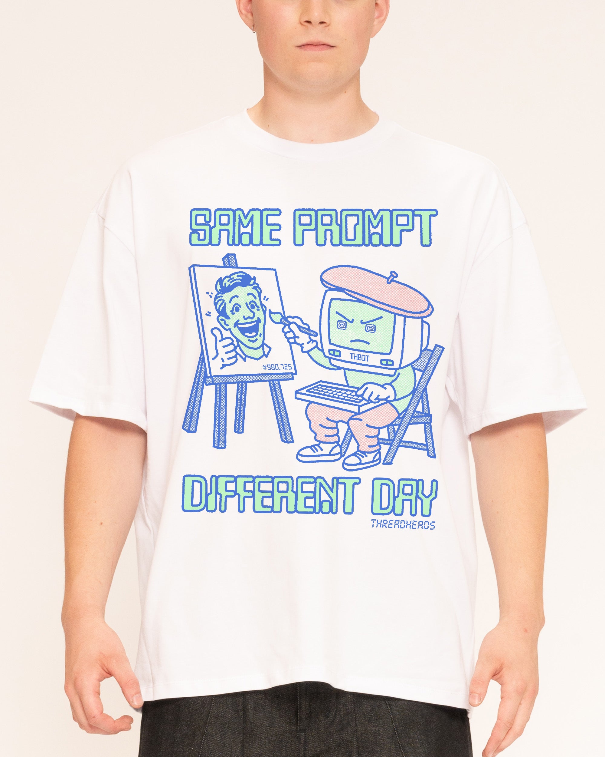 Same Prompt Different Day Oversized Tee