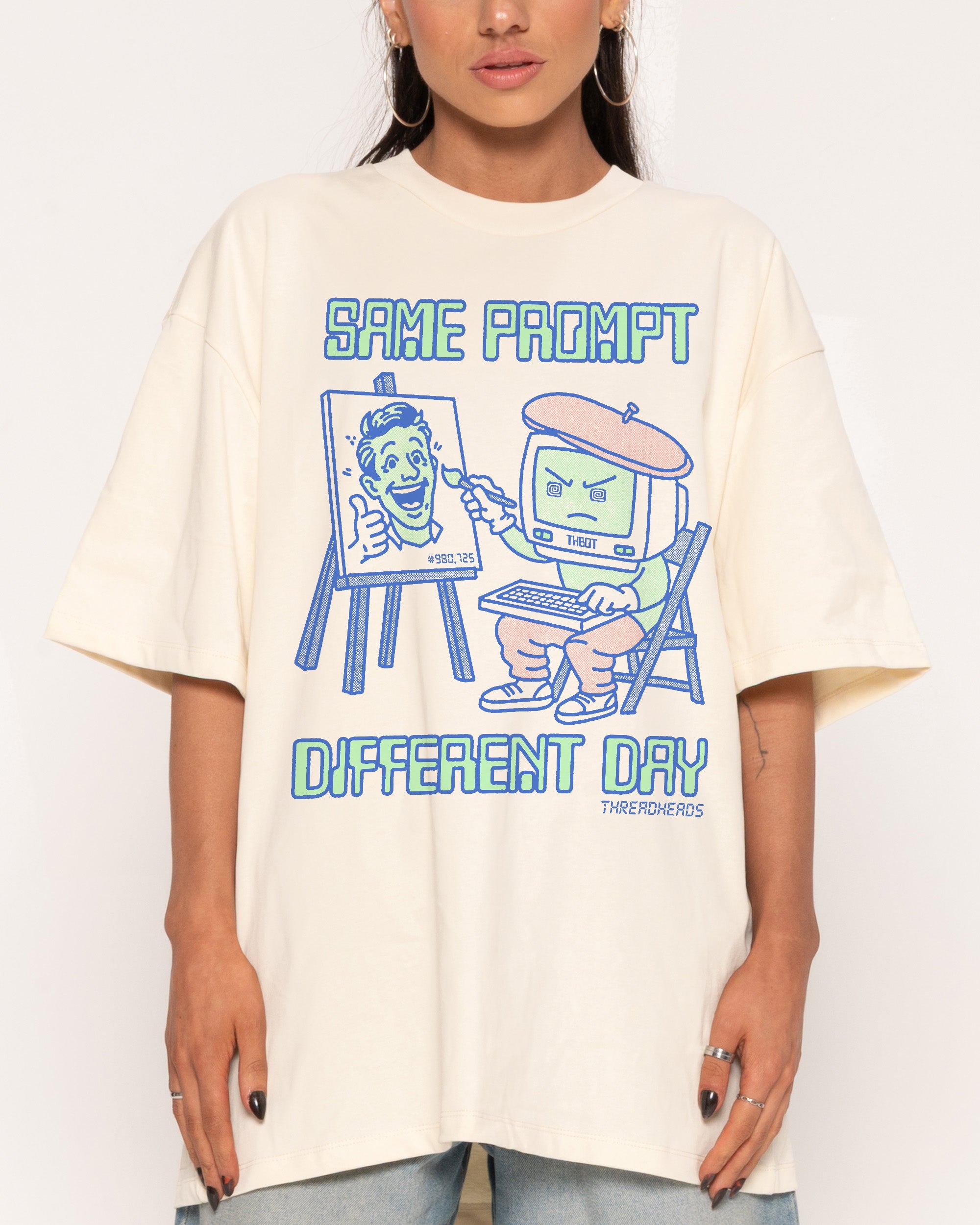 Same Prompt Different Day Oversized Tee